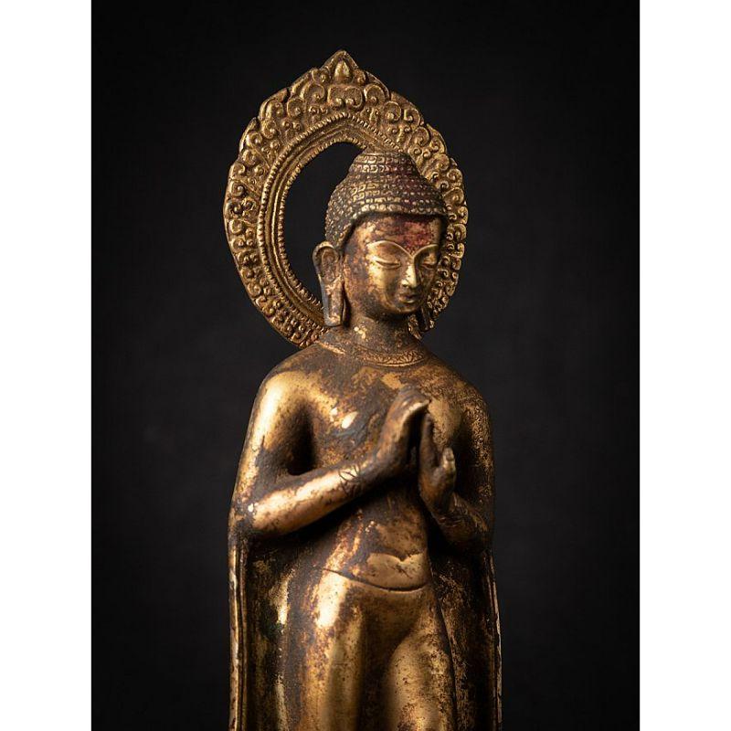 Antique Bronze Nepali Buddha Statue from Nepal For Sale 2