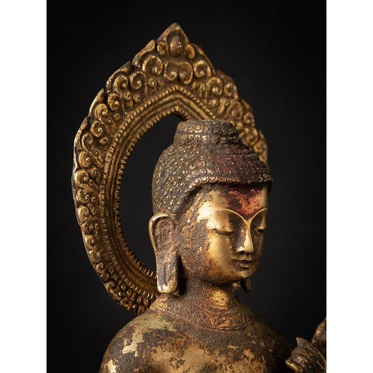 Antique Bronze Nepali Buddha Statue from Nepal For Sale at 1stDibs