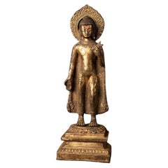 statue de Bouddha népalais en bronze ancien provenant du Népal