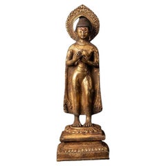 statue de Bouddha népalais en bronze ancien provenant du Népal