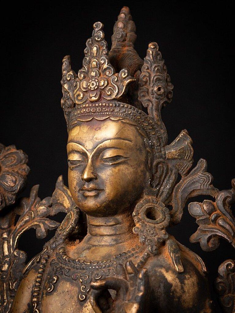 Antique Bronze Nepali Lokeshwor Statue from Nepal For Sale at 1stDibs
