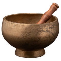 Antique bronze Nepali Naga Singing Bowl from Nepal