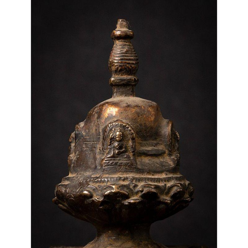 Antique Bronze Nepali Stupa from Nepal 5