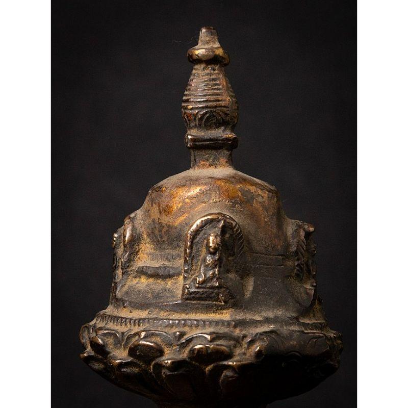 Antique Bronze Nepali Stupa from Nepal 6