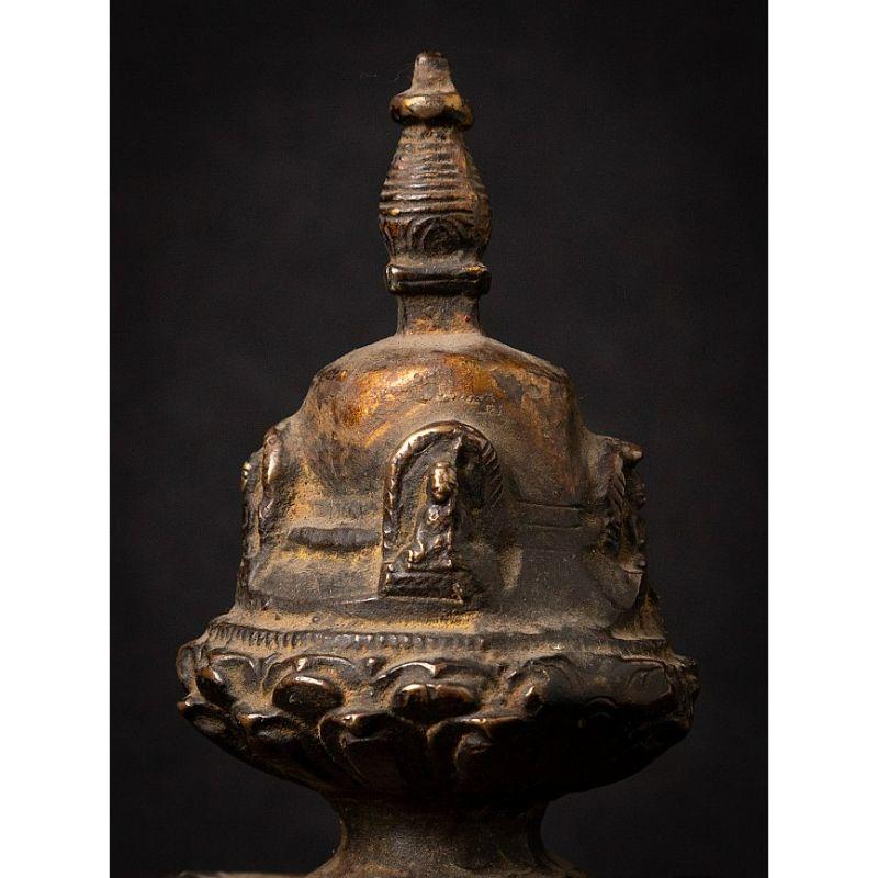 Antique Bronze Nepali Stupa from Nepal 7