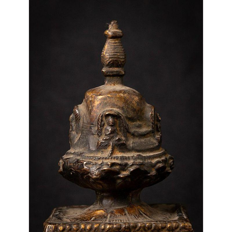 Antique Bronze Nepali Stupa from Nepal 8