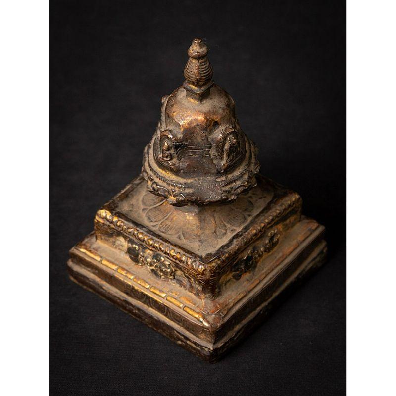 Antique Bronze Nepali Stupa from Nepal 10