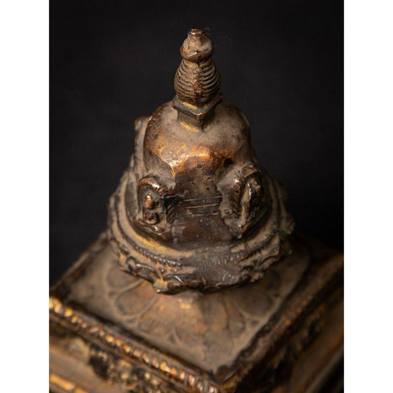 Antique Bronze Nepali Stupa from Nepal 11
