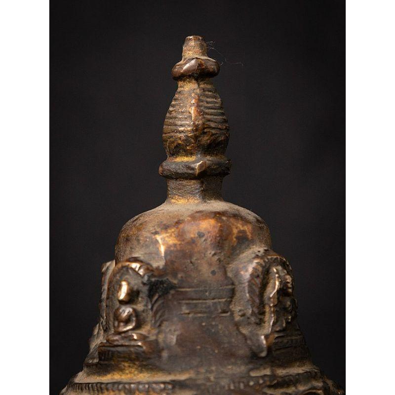 Antique Bronze Nepali Stupa from Nepal 12