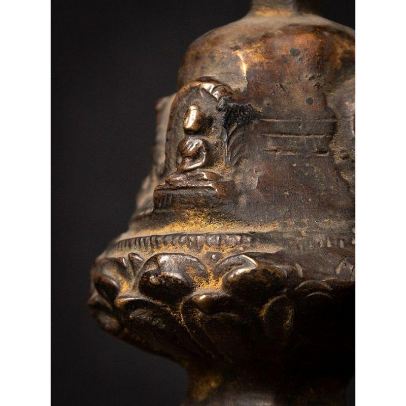 Antique Bronze Nepali Stupa from Nepal 13