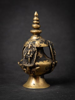 stupa népalais ancien en bronze du Népal