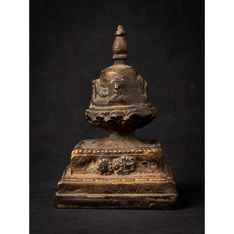 Antique Bronze Nepali Stupa from Nepal 1