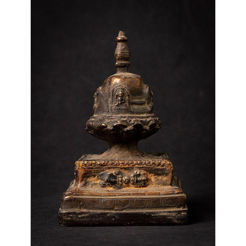 Antique Bronze Nepali Stupa from Nepal 2