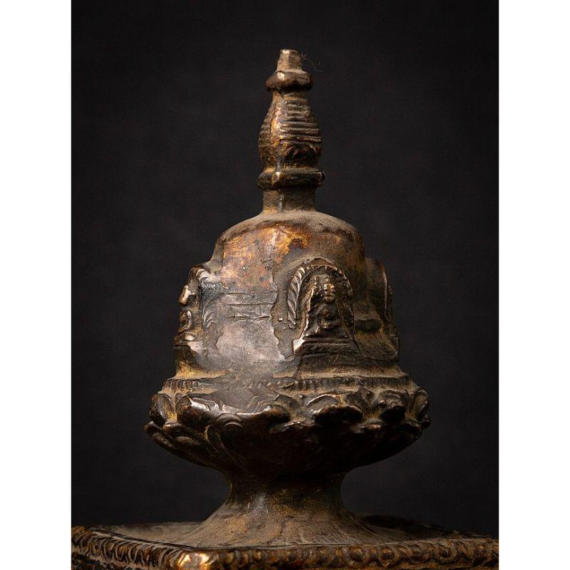 Antique Bronze Nepali Stupa from Nepal 4