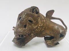 Antique Bronze of a Mythical Lion Beast