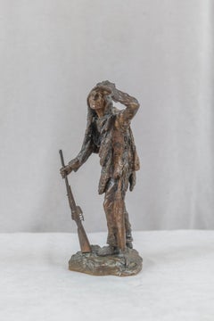 Bronce antiguo de un indio americano, firmado Kauba, austriaco (1865-1922)