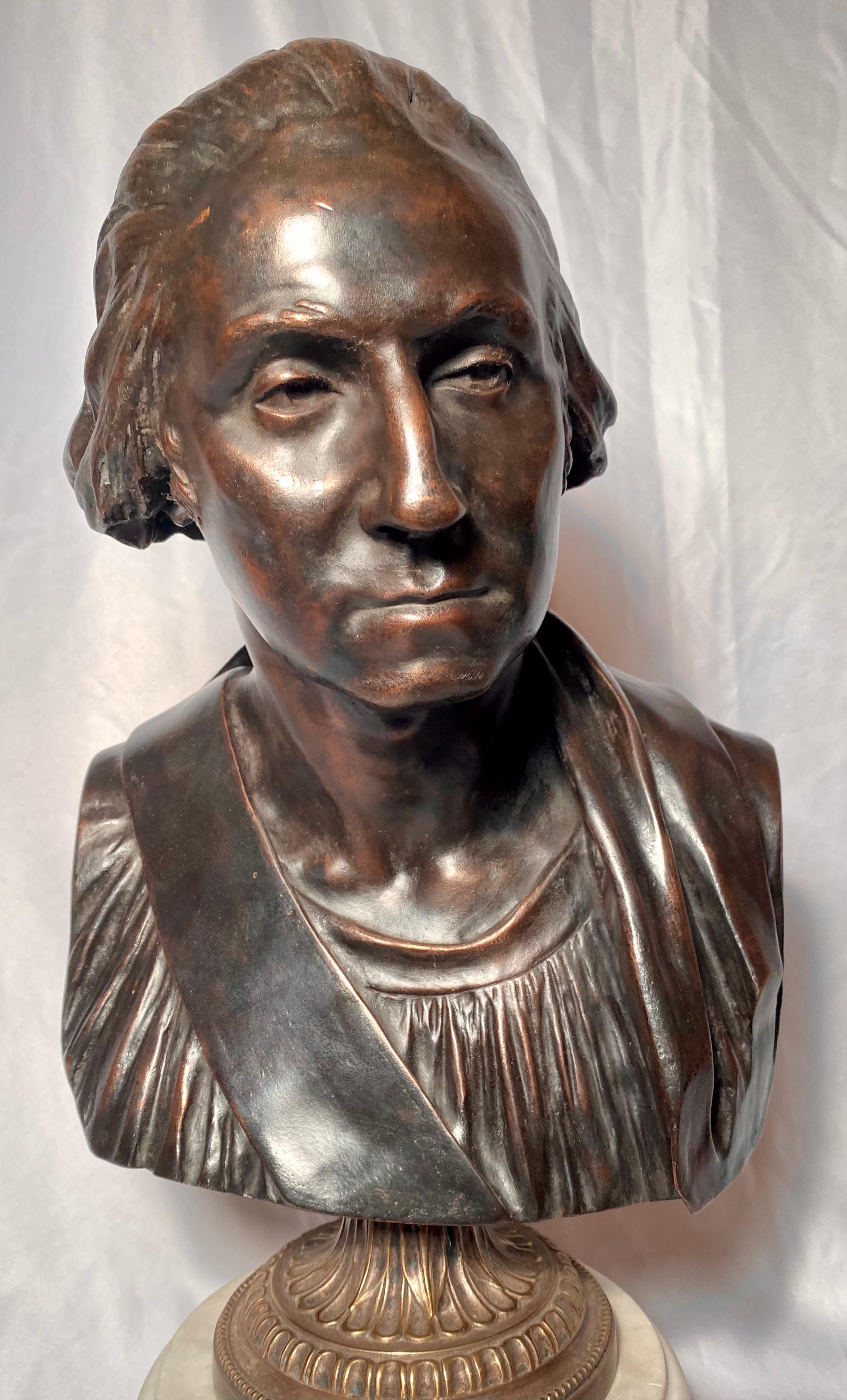 Wonderful bronze of Washington and in the manner of the bronze masters of the late 18th and early 19th century.