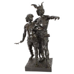 Antique Bronze of Vercingetorix with His Son by Emile Laporte 19th Century