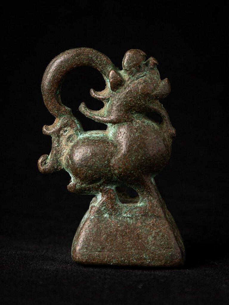 Birmano Antico peso da oppio in bronzo proveniente dalla Birmania in vendita