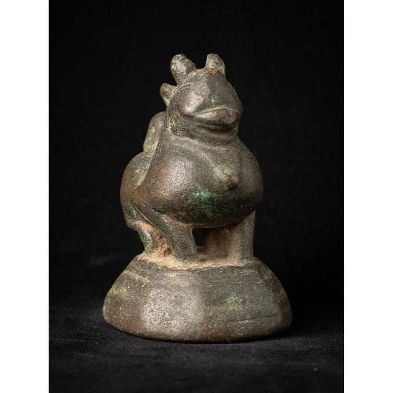 Antique Bronze Opium Weight from Burma In Good Condition For Sale In DEVENTER, NL