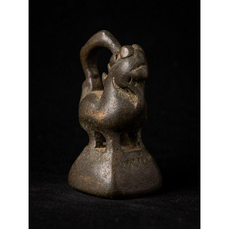 Antique Bronze Opium Weight from Burma In Good Condition For Sale In DEVENTER, NL