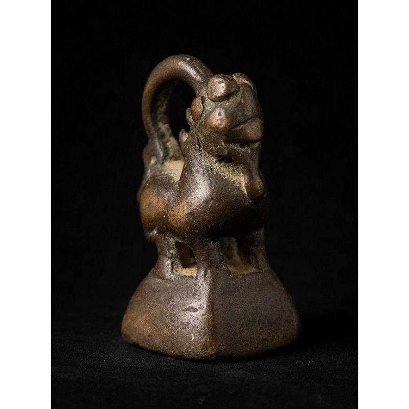 Antique bronze Opium Weight from Burma In Good Condition For Sale In DEVENTER, NL