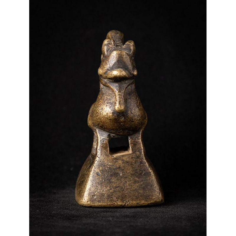 19th Century Antique Bronze Opium Weight from Burma