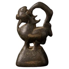 Antico peso da oppio in bronzo proveniente dalla Birmania