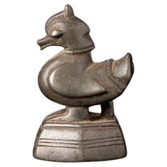 Antico peso da oppio in bronzo dalla Birmania Buddha originale