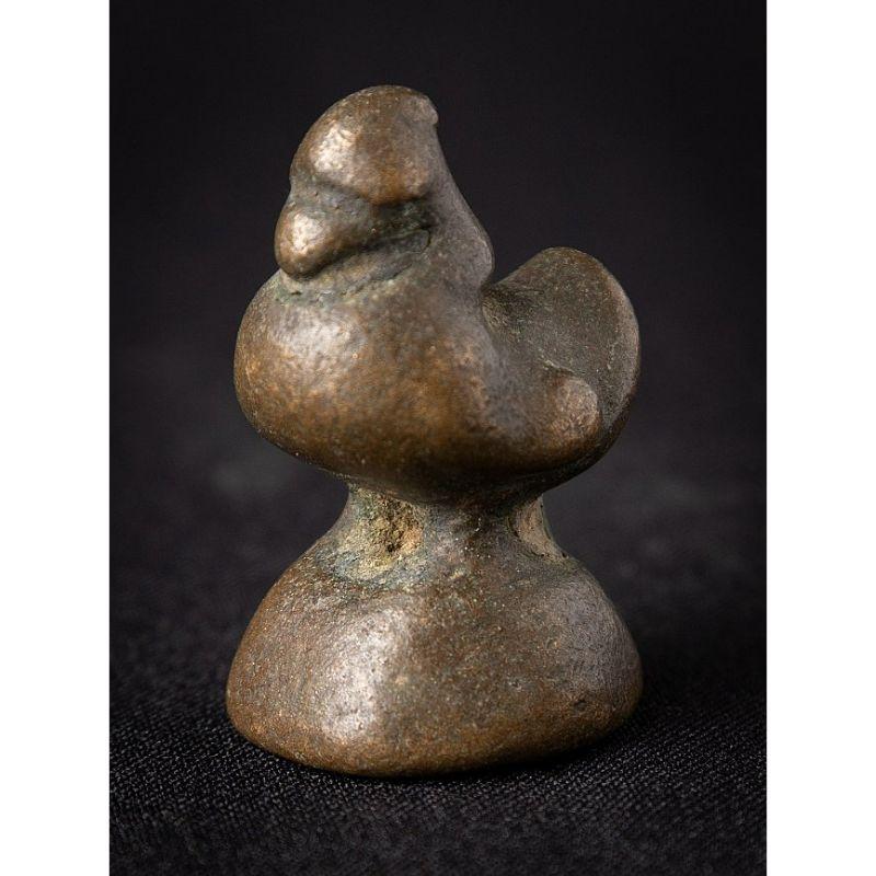 Antique Bronze Opiumgweight from Burma For Sale 5