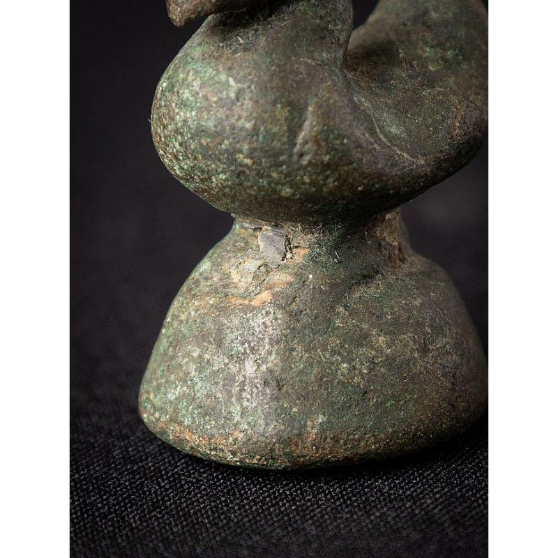 Antique Bronze Opiumgweight from Burma For Sale 5