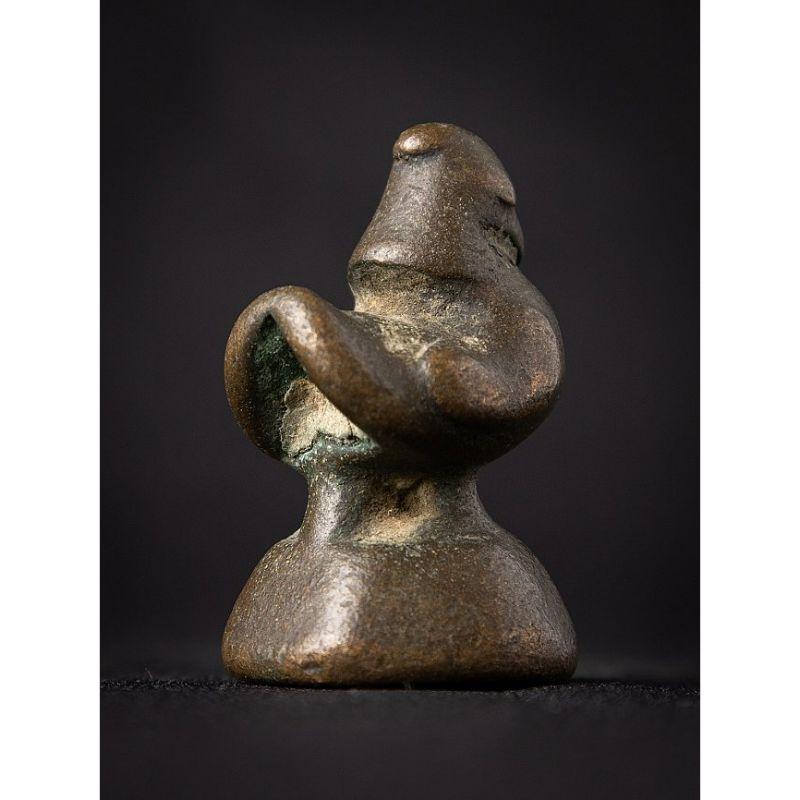 Antique Bronze Opiumgweight from Burma For Sale 4
