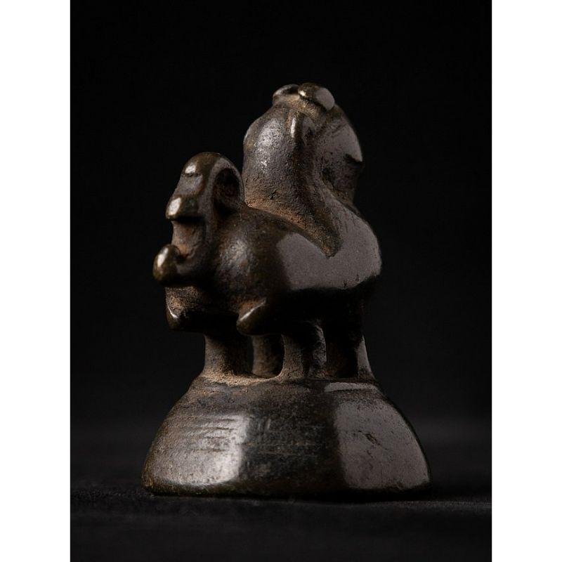 Antique Bronze Opiumweight from Burma For Sale 5