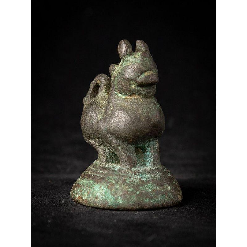 Antique Bronze Opiumweight from Burma In Good Condition For Sale In DEVENTER, NL