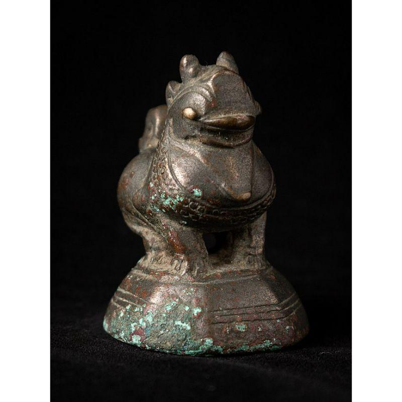 Antique Bronze Opiumweight from Burma In Good Condition For Sale In DEVENTER, NL