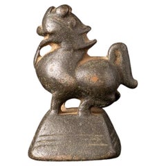 Antico peso da oppio in bronzo proveniente dalla Birmania