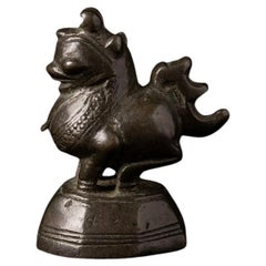 Antico peso da oppio in bronzo proveniente dalla Birmania