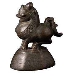 Antico peso da oppio in bronzo proveniente dalla Birmania