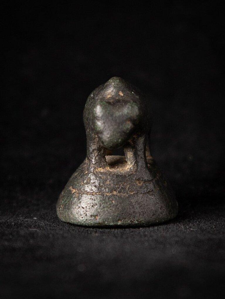 18th Century and Earlier Antique bronze Opiumweight of water buffelo from Burma For Sale