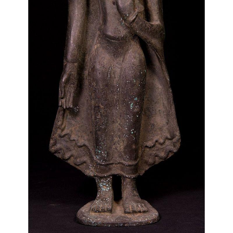 Antique Bronze Pagan Buddha Statue from Burma For Sale 7