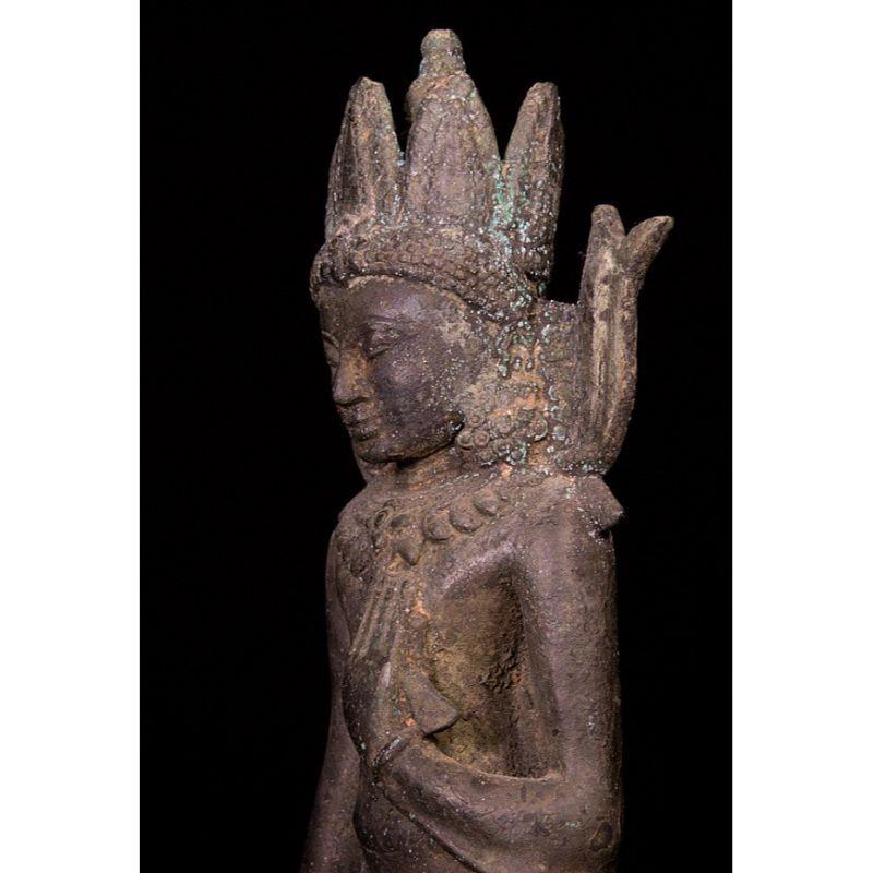 Antique Bronze Pagan Buddha Statue from Burma For Sale 2