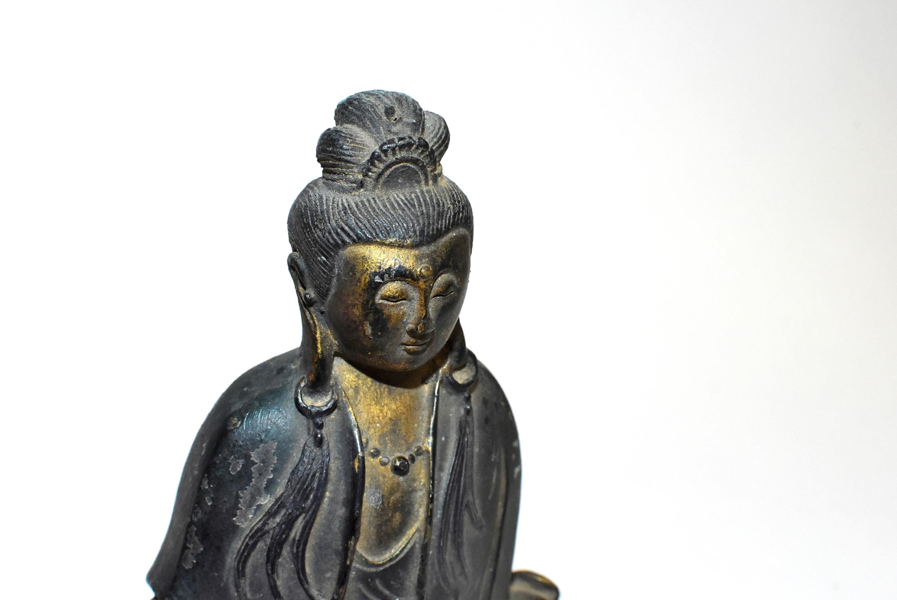 Antique Bronze Peace Guan Yin 9