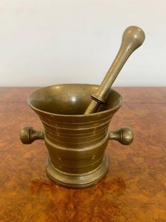 Antique Bronze Pestle and Mortar