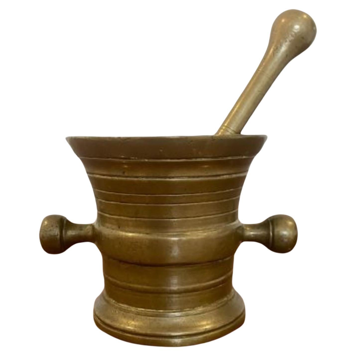 Antique Bronze Pestle and Mortar For Sale