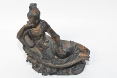 Antique Bronze Reclining Kwan Yin Statue