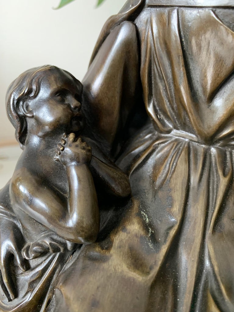 Antique Bronze Religious Art Sculpture / Statue Depicting Christ with