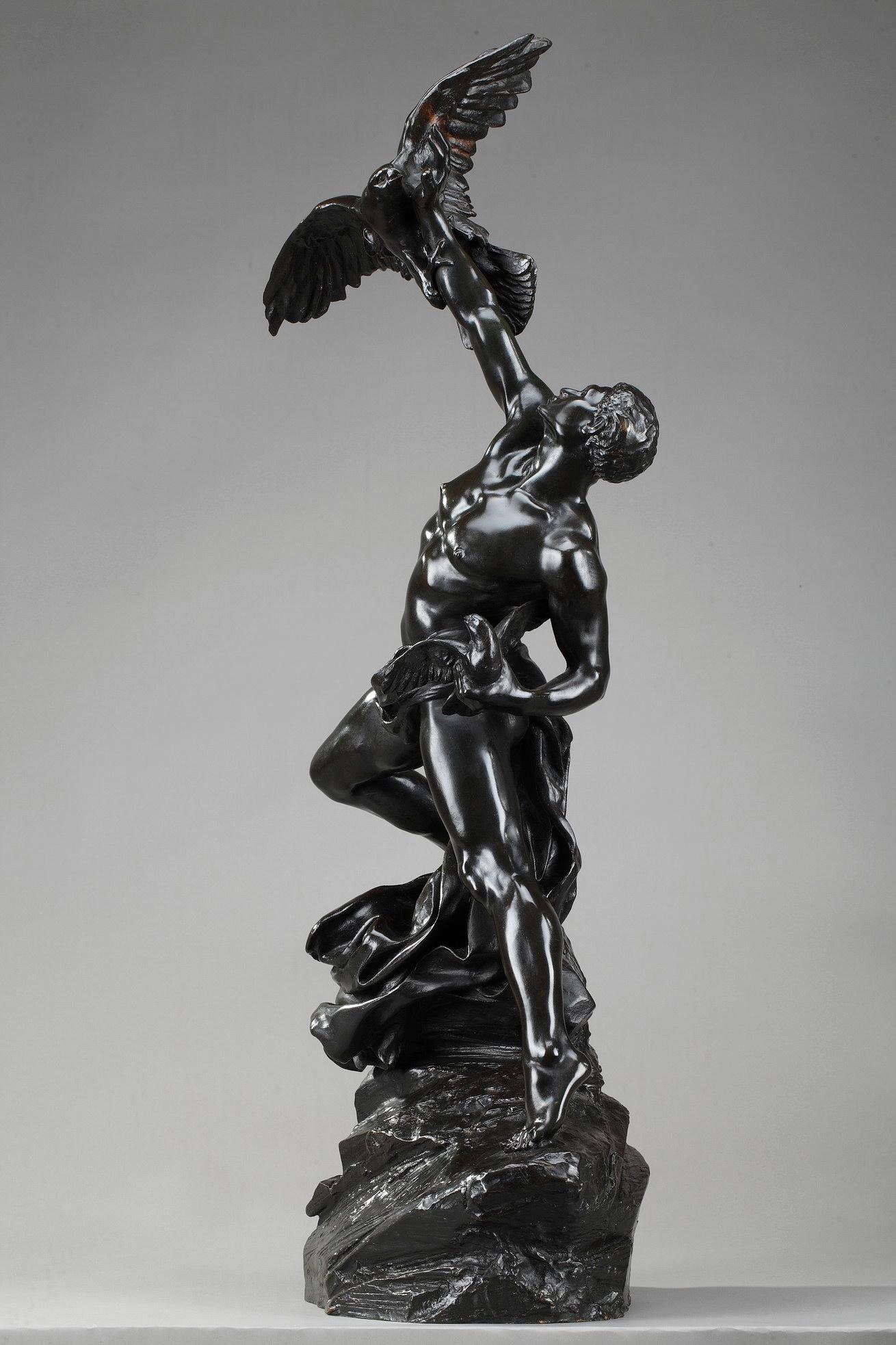 19th Century Antique Bronze, Robbing the Nest by Louis Baralis 'French, 1862-1940'