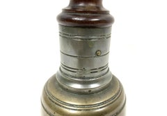 Antique Bronze School Master's Bell With Turned Handle
