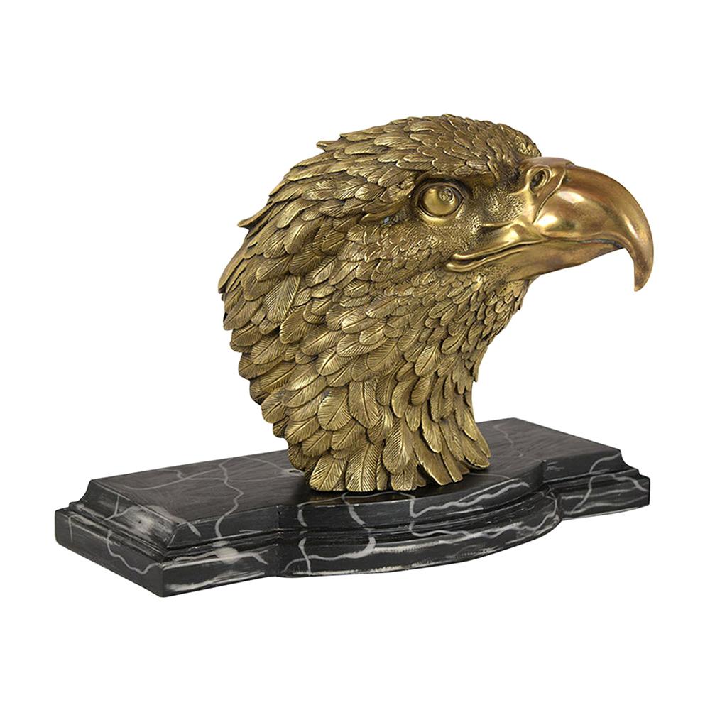 Antique Bronze Sculpture Bust of a American Eagle