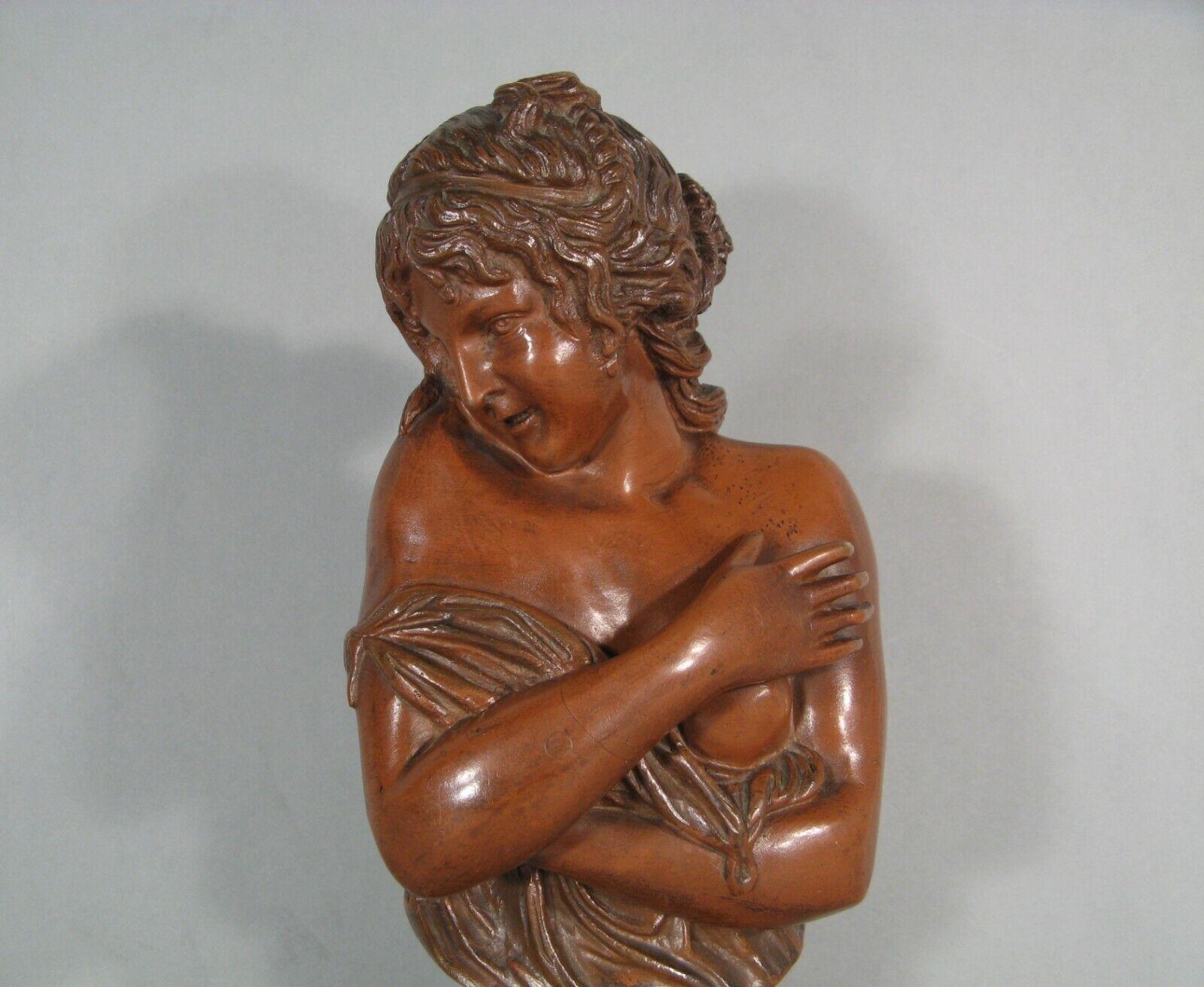 Introduce a touch of classic elegance to your collection with this antique bronze sculpture bust titled 